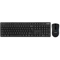 philips keyboard and mouse combo wireless black