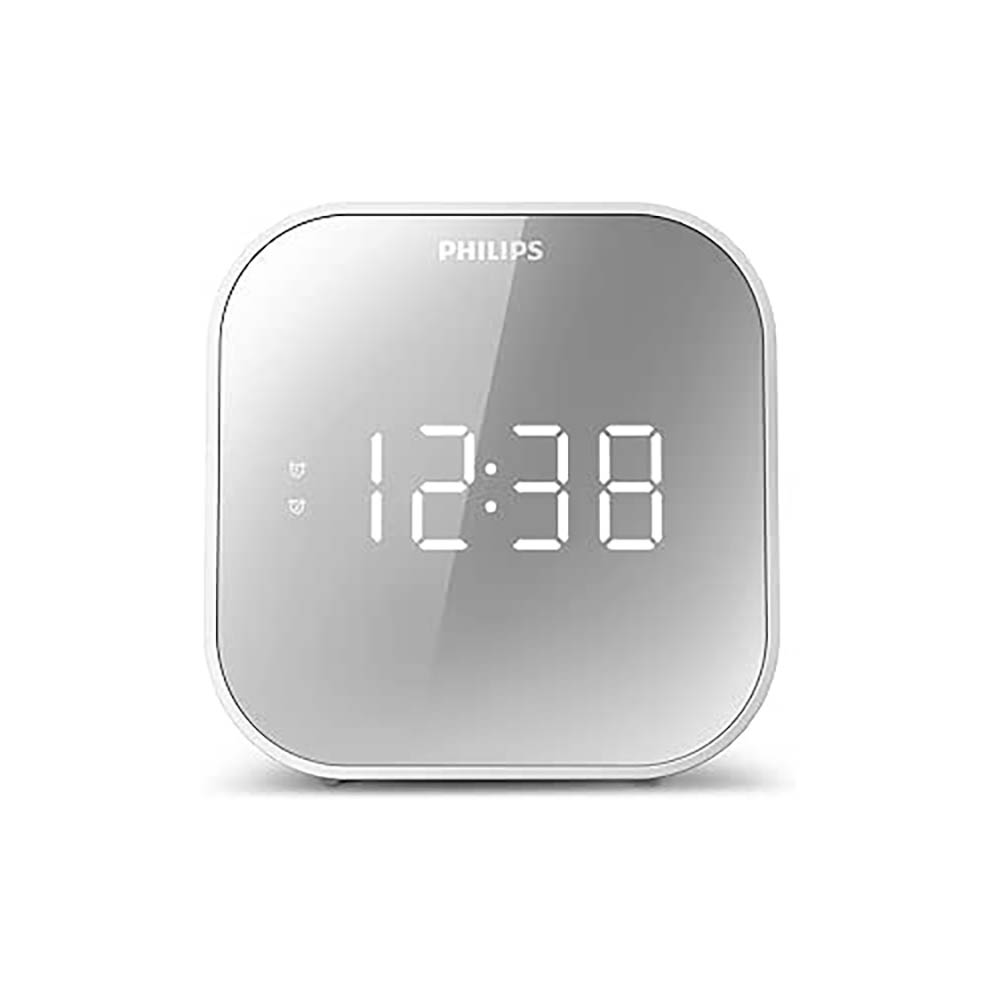 Image for PHILIPS CLOCK RADIO USB CHARGE GREY from Office Business Office Products Depot