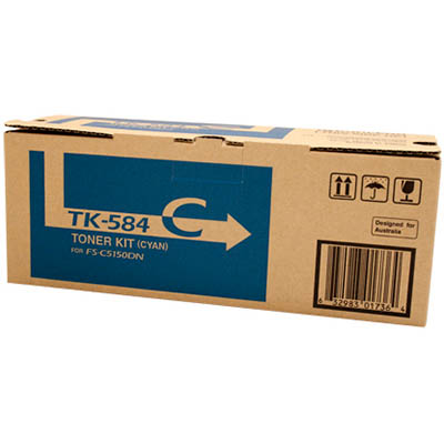 Image for KYOCERA TK584C TONER CARTRIDGE CYAN from Margaret River Office Products Depot