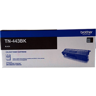 Image for BROTHER TN443 TONER CARTRIDGE HIGH YIELD BLACK from Total Supplies Pty Ltd