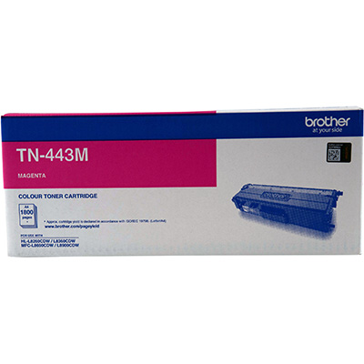 Image for BROTHER TN443 TONER CARTRIDGE HIGH YIELD MAGENTA from Total Supplies Pty Ltd