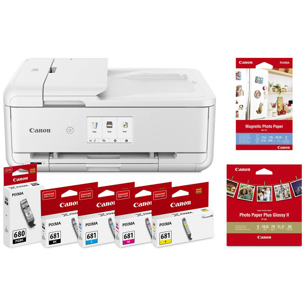 Image for CANON TS9565 PIXMA HOME MULTIFUNCTION INKJET PRINTER A3 WHITE VALUE BUNDLE from Total Supplies Pty Ltd