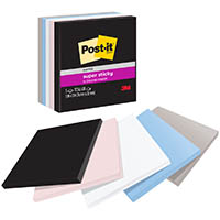 post-it 654-5ssne super sticky notes 76 x 76mm simply serene pack 5