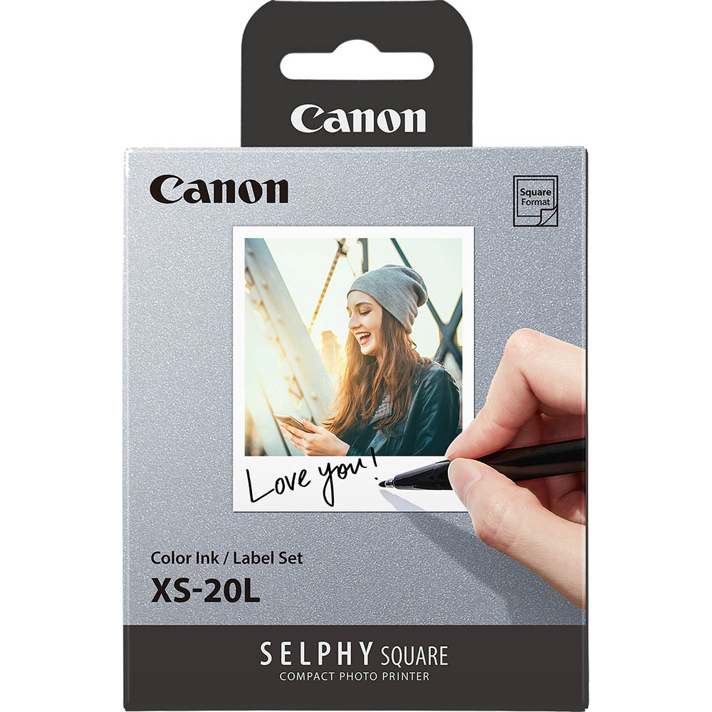 Image for CANON XS-20L SELPHY SQUARE COLOUR INK/LABEL SET 20 SHEETS from Albany Office Products Depot