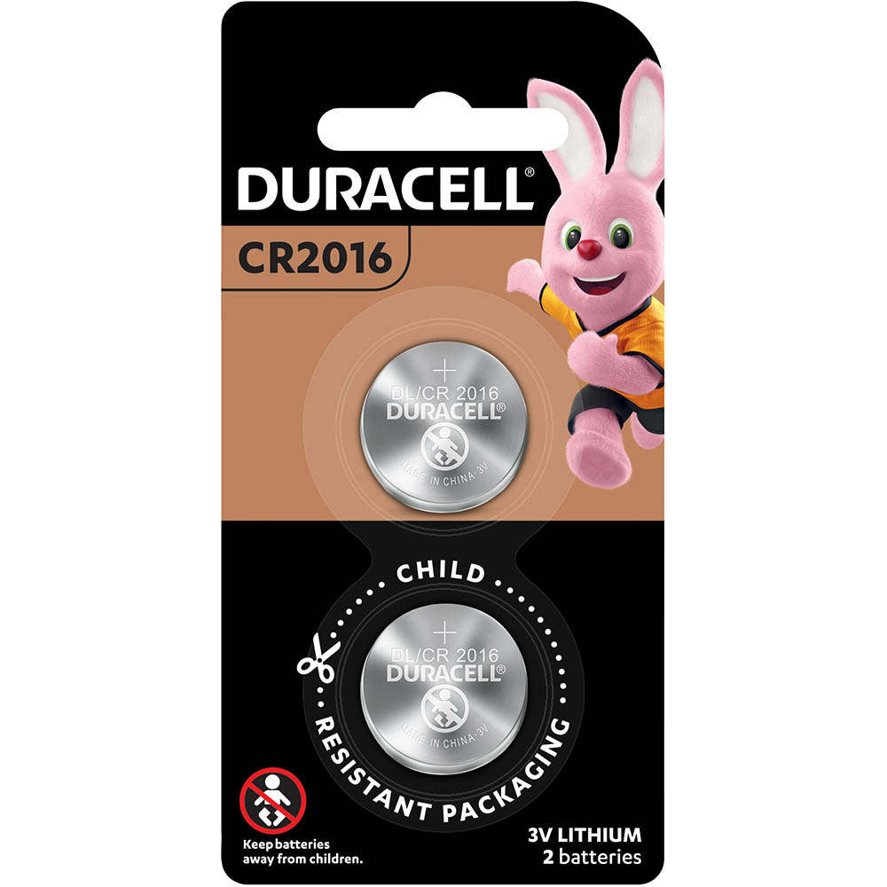 Image for DURACELL 2016 LITHIUM COIN 3V BATTERY PACK 2 from Office Products Depot Gold Coast