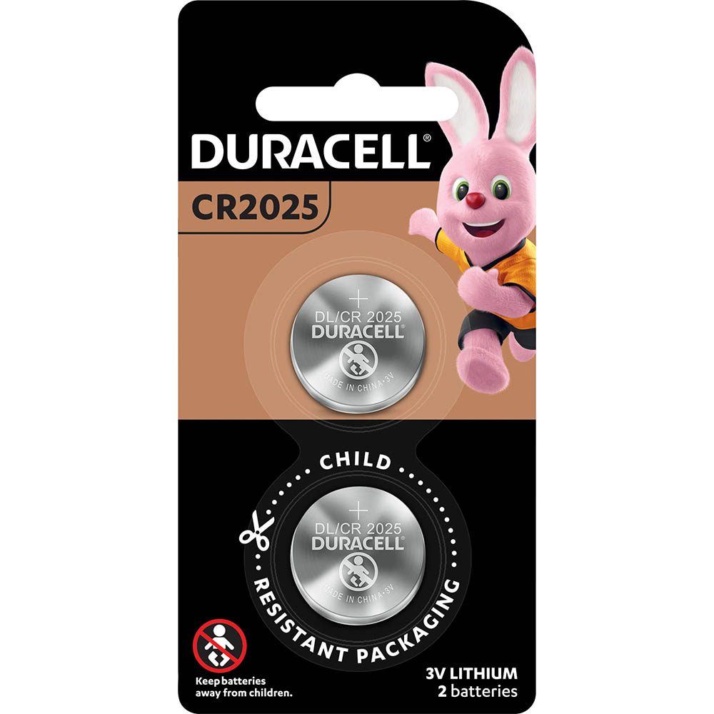 Image for DURACELL 2025 LITHIUM COIN 3V BATTERY PACK 2 from Barkers Rubber Stamps & Office Products Depot