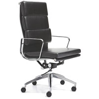 manta managers chair high back arms leather black