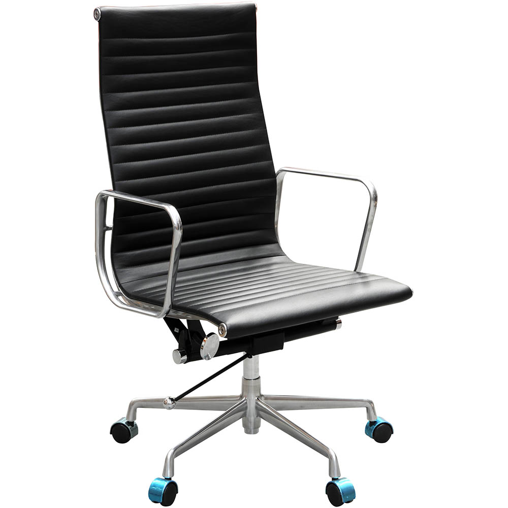 Image for AERO MANAGERS CHAIR HIGH BACK ARMS LEATHER BLACK from MOE Office Products Depot Mackay & Whitsundays