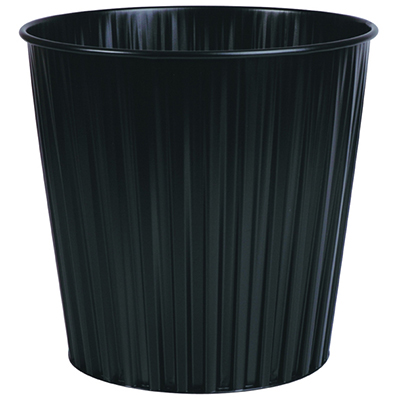 Image for ESSELTE ELEMENTS FLUTELINE WASTE BIN METAL 15 LITRE BLACK from MOE Office Products Depot Mackay & Whitsundays