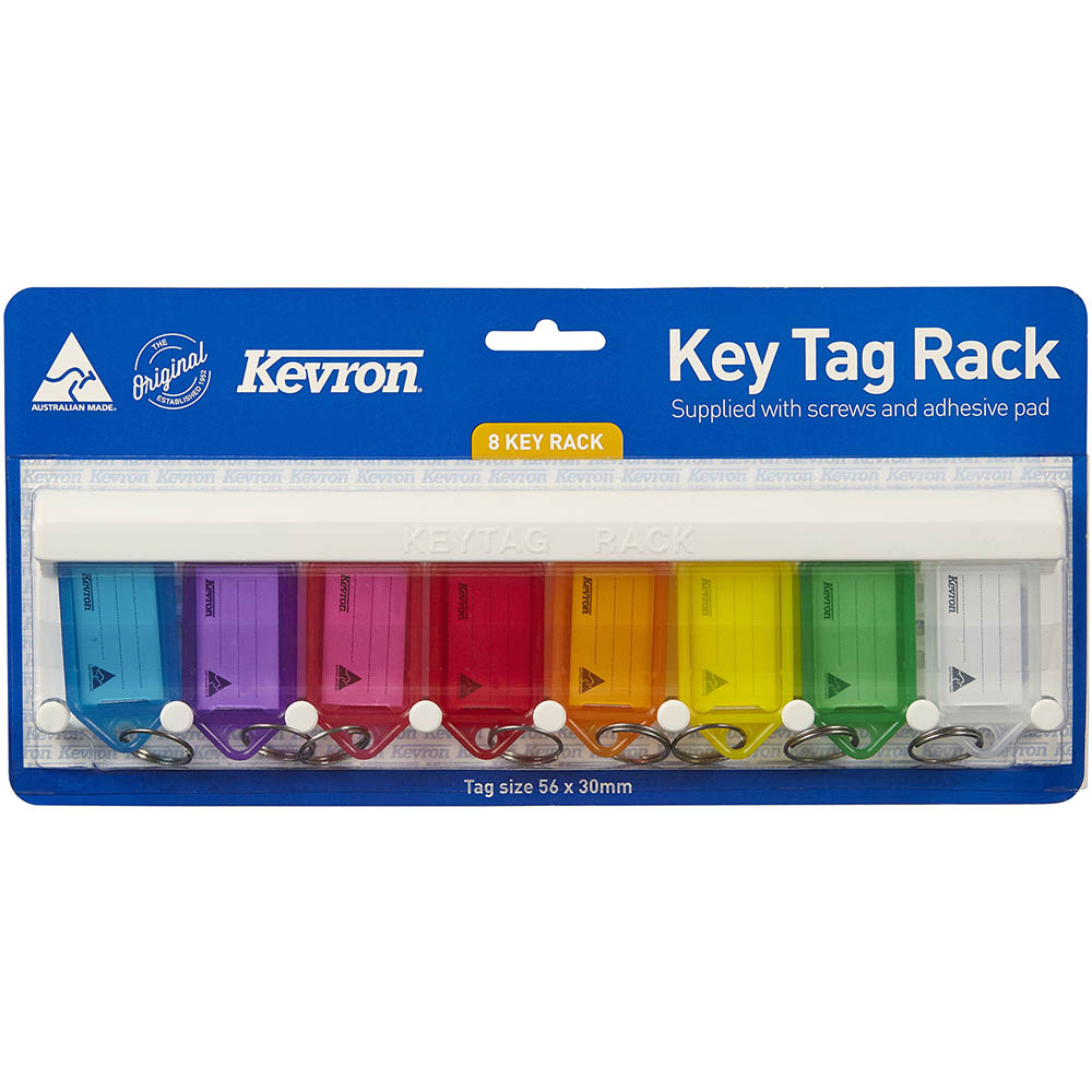 Image for KEVRON ID5 KEY TAG RACK 8 TAG ASSORTED from Ross Office Supplies Office Products Depot