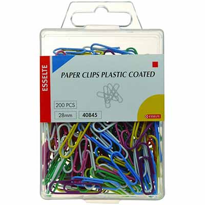 Image for ESSELTE COLOURED PAPER CLIP SMALL 28MM ASSORTED PACK 200 from Office Products Depot Gold Coast