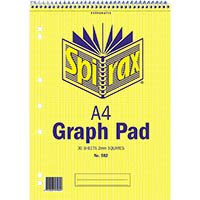 spirax 582 graph book 2mm grid 30 page a4