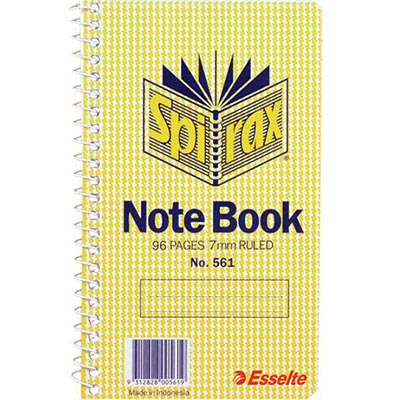 Image for SPIRAX 561 NOTEBOOK SPIRAL BOUND SIDE OPEN 96 PAGE 147 X 87MM from Barkers Rubber Stamps & Office Products Depot