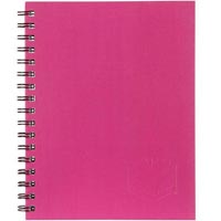 spirax 511 notebook 7mm ruled hard cover spiral bound 200 page 225 x 175mm pink