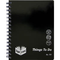 spirax 701 organiser notebook things to do wiro bound 96 page a5
