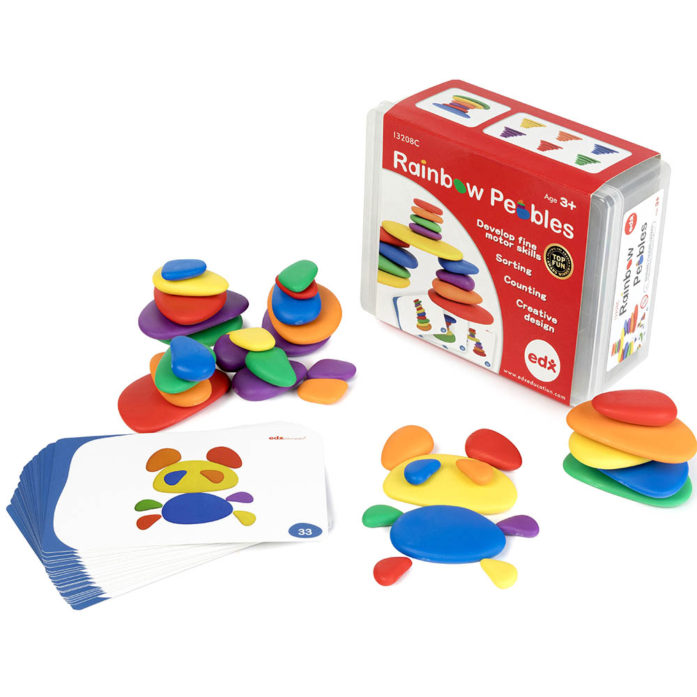 Image for EDX RAINBOW PEBBLES PLASTIC CONTAINER ASSORTED from Office Products Depot Gold Coast