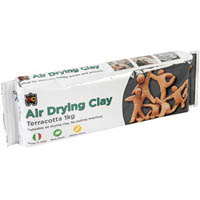 educational colours air drying clay 1kg terracotta