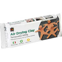 educational colours air drying clay 500g terracotta