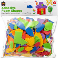 educational colours adhesive foam shapes 60g