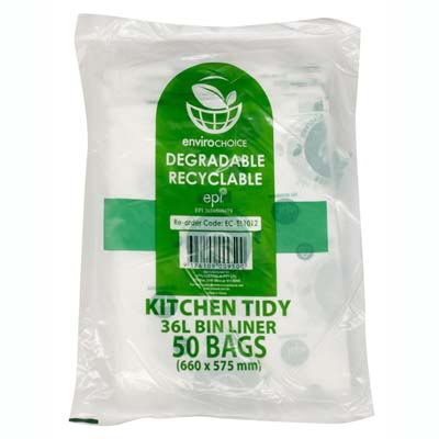Image for ENVIROCHOICE BIN LINER DEGRADEABLE HIGH DENSITY 36 LITRE CLEAR PACK 50 from Office Products Depot Gold Coast
