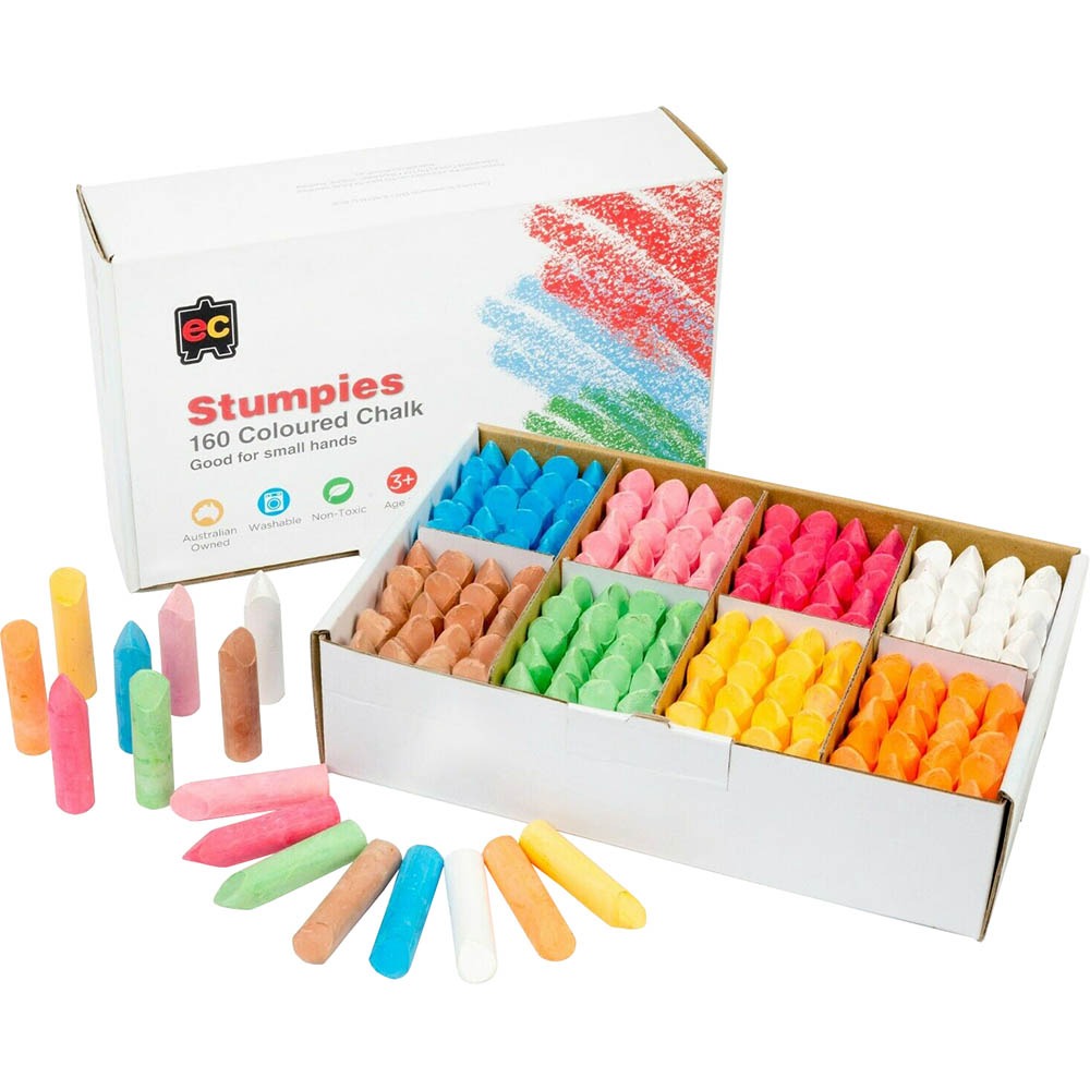 Image for EDUCATIONAL COLOURS STUMPIES CHALK ASSORTED CLASSPACK 160 from MOE Office Products Depot Mackay & Whitsundays