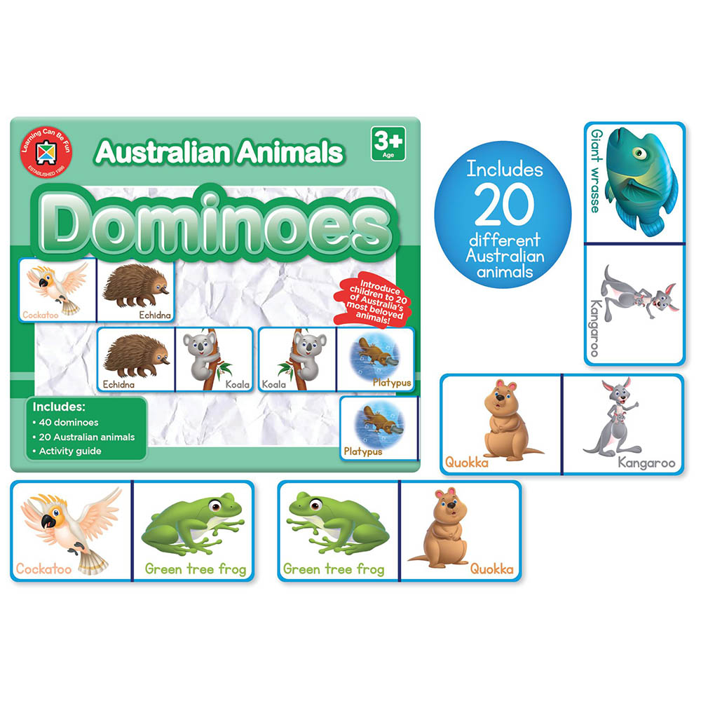 Image for LEARNING CAN BE FUN AUSTRALIAN ANIMAL DOMINOES from Office Products Depot Gold Coast