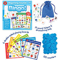 learning can be fun bingo cards beginning sounds