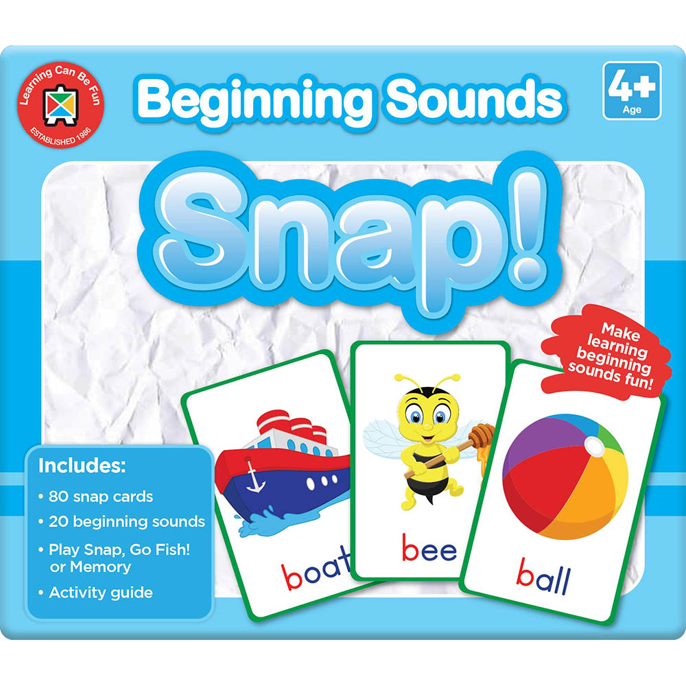 Image for LEARNING CAN BE FUN SNAP CARDS BEGINNING SOUNDS from Office Products Depot Gold Coast