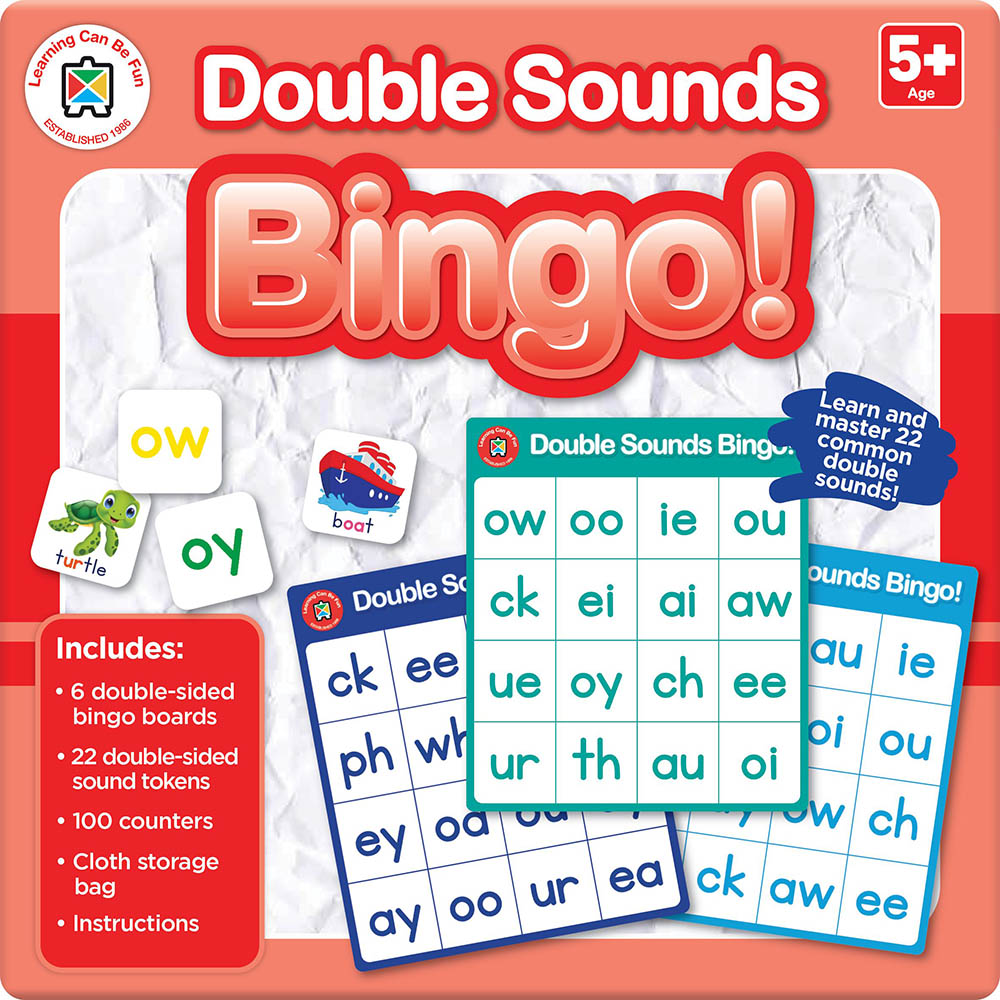 Image for LEARNING CAN BE FUN BINGO CARDS DOUBLE SOUNDS from Ross Office Supplies Office Products Depot