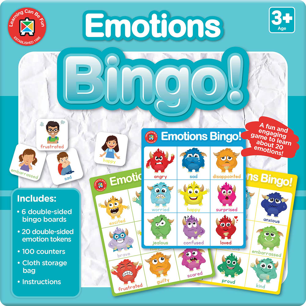 Image for LEARNING CAN BE FUN BINGO CARDS EMOTIONS from Margaret River Office Products Depot