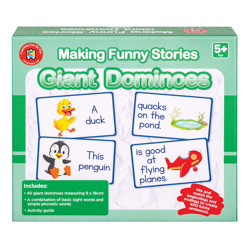 Image for LEARNING CAN BE FUN MAKING FUNNY STORIES GIANT DOMINOES from Ross Office Supplies Office Products Depot