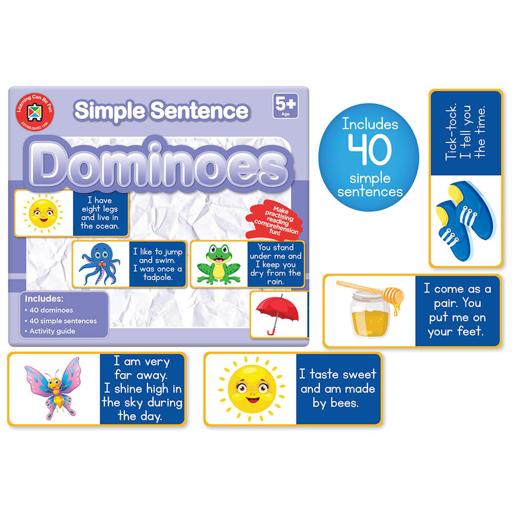 Image for LEARNING CAN BE FUN SIMPLE SENTENCE DOMINOES from Office Products Depot Gold Coast