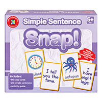 learning can be fun snap cards simple sentence