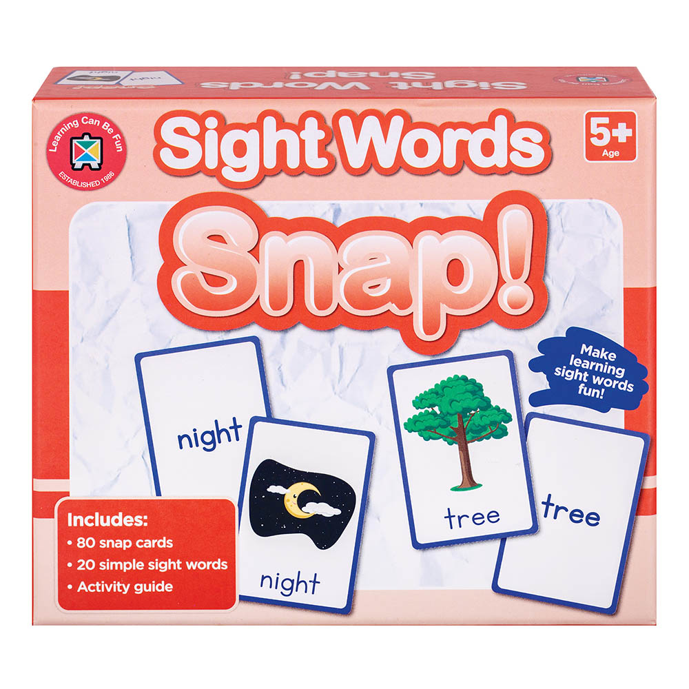 Image for LEARNING CAN BE FUN SNAP CARDS SIGHT WORDS from Albany Office Products Depot