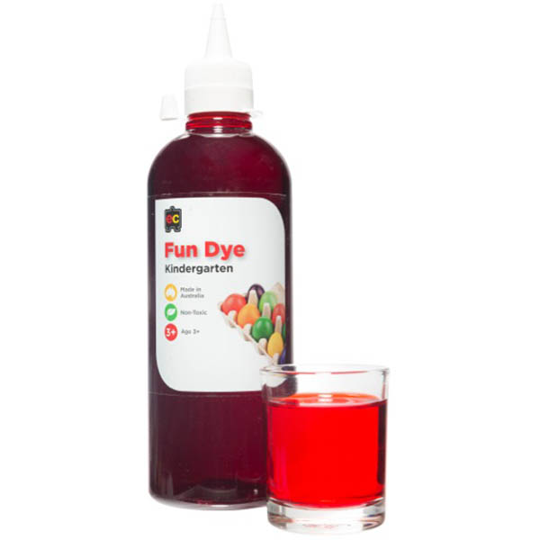 Image for EDUCATIONAL COLOURS KINDERGARTEN FUN DYE 500ML BRILLIANT RED from Total Supplies Pty Ltd
