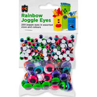 educational colours joggle eyes rainbow iris assorted pack 250