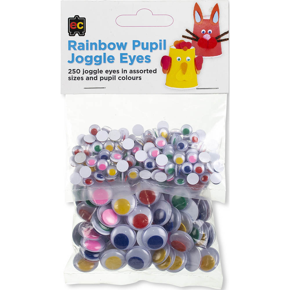 Image for EDUCATIONAL COLOURS JOGGLE EYES RAINBOW PUPIL ASSORTED PACK 250 from Ross Office Supplies Office Products Depot