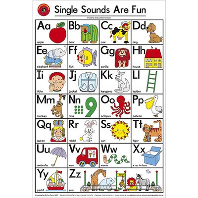 Image for LEARNING CAN BE FUN EDUCATIONAL POSTER SINGLE SOUNDS ARE FUN from Office Products Depot Gold Coast