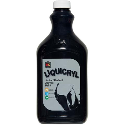 Image for EDUCATIONAL COLOURS LIQUICRYL JUNIOR STUDENT PAINT 2 LITRE BLACK from Office Products Depot Gold Coast