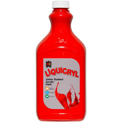 Image for EDUCATIONAL COLOURS LIQUICRYL JUNIOR STUDENT PAINT 2 LITRE BRILLIANT RED from O'Donnells Office Products Depot
