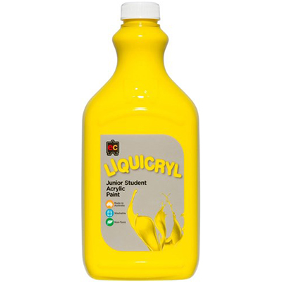 Image for EDUCATIONAL COLOURS LIQUICRYL JUNIOR STUDENT PAINT 2 LITRE BRILLIANT YELLOW from Total Supplies Pty Ltd