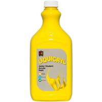 educational colours liquicryl junior student paint 2 litre brilliant yellow