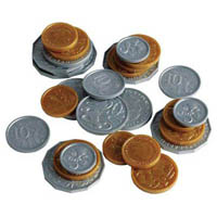 educational colours plastic coins pack 106