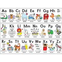 learning can be fun wall chart silly alphabet frieze pack 3