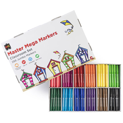 Image for EDUCATIONAL COLOURS MASTER MEGA MARKERS BOX 288 from MOE Office Products Depot Mackay & Whitsundays
