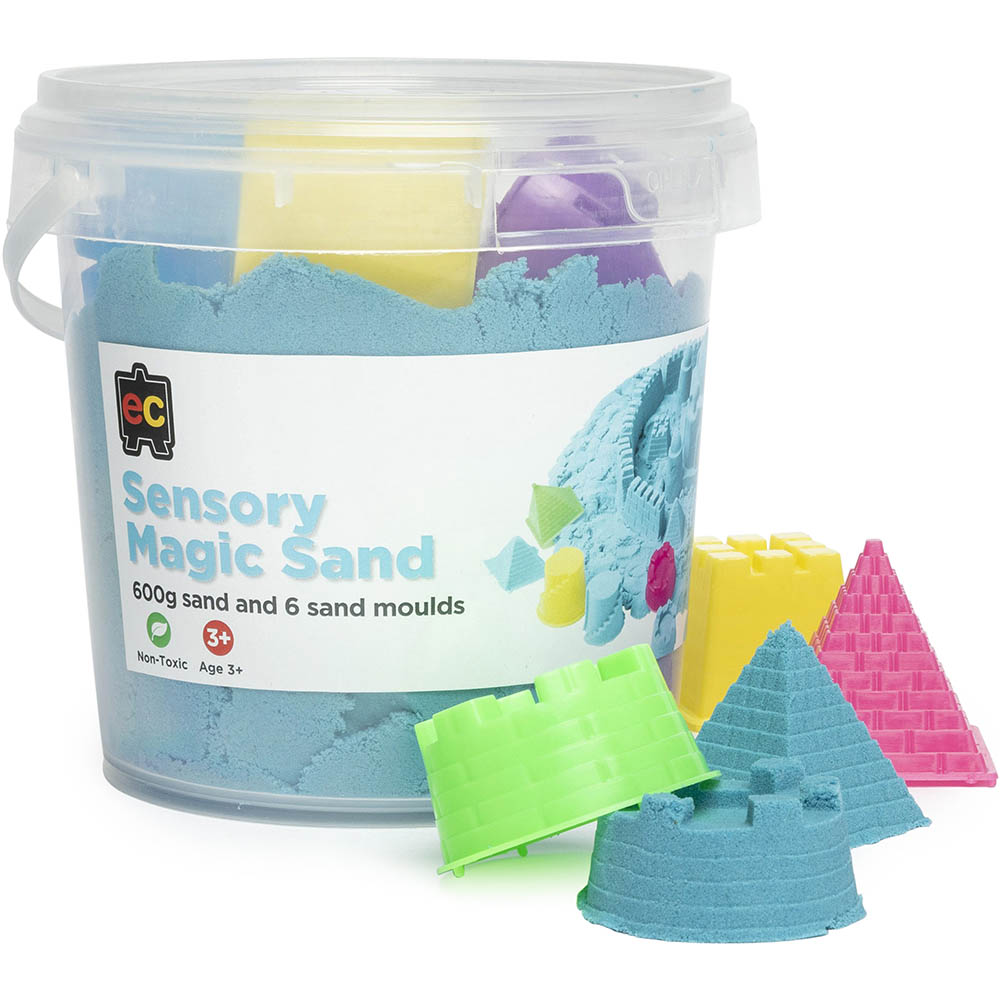 Image for EDUCATIONAL COLOURS SENSORY MAGIC SAND 600G BLUE WITH MOULDS from Ross Office Supplies Office Products Depot