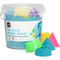 educational colours sensory magic sand 600g blue with moulds