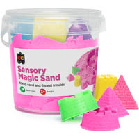 educational colours sensory magic sand 600g pink with moulds