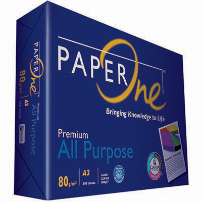 Image for PAPERONE A3 ALL PURPOSE COPY PAPER 80GSM WHITE PACK 500 SHEETS from Ross Office Supplies Office Products Depot