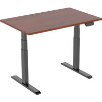 ergovida eed-623d electric sit-stand desk 1500 x 750mm black/dark walnut